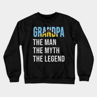 Grand Father St Lucian Grandpa The Man The Myth The Legend - Gift for St Lucian Dad With Roots From  St Lucia Crewneck Sweatshirt